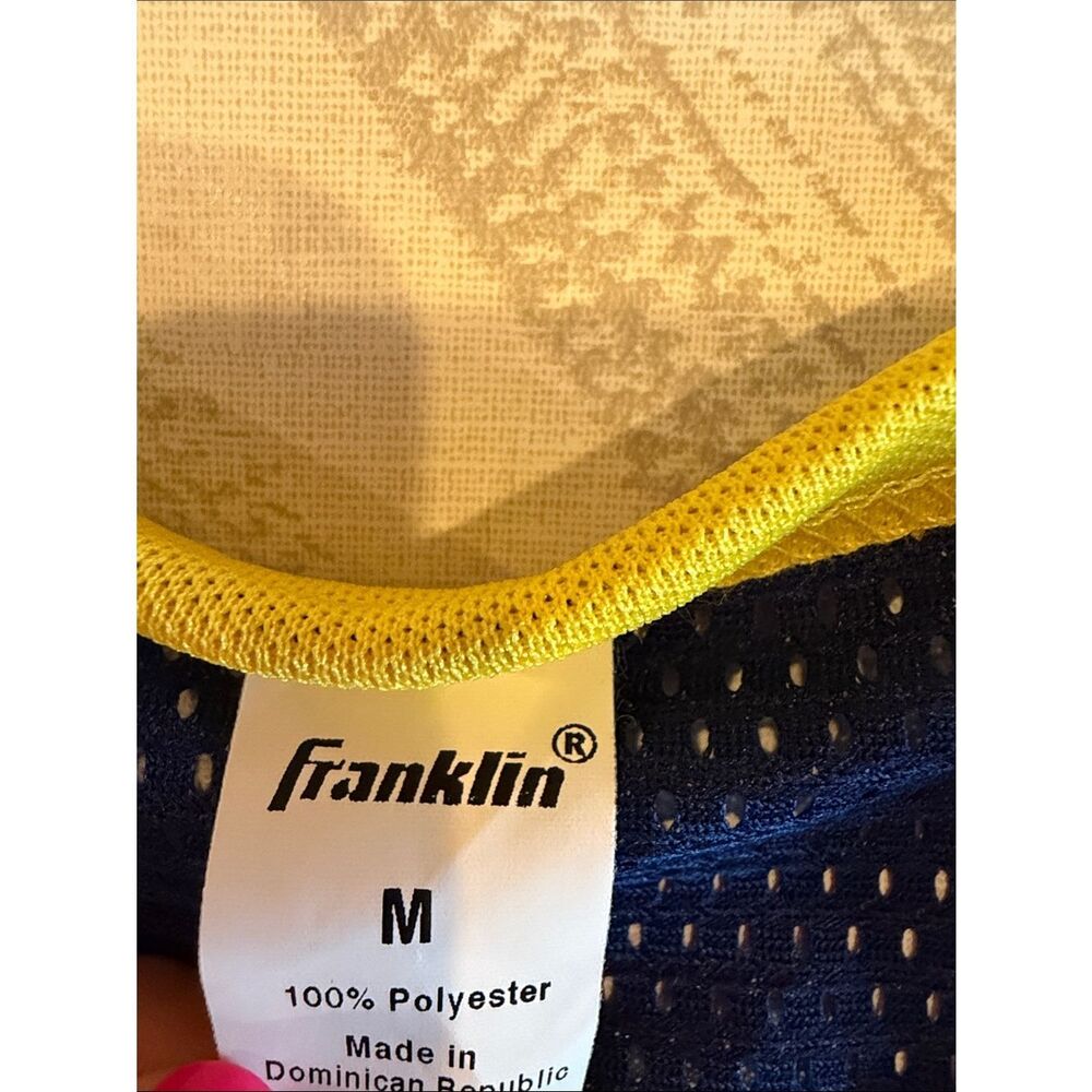 Franklin University of Michigan Kids Mesh Football Jersey Blue Maize Medium - Picture 4 of 5